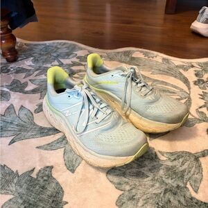 New Balance Sky Blue and Lime Sneakers